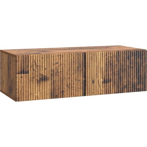 Wandmontierter TV-Schrank Altholz 98 x 41 x 30 cm Holzwerkstoff vidaXL