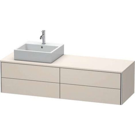 Duravit XSquare - Mueble de lavabo de 160x55x40 cm, 4 cajones, Taupe Matt XS4914L8383 (1/2)