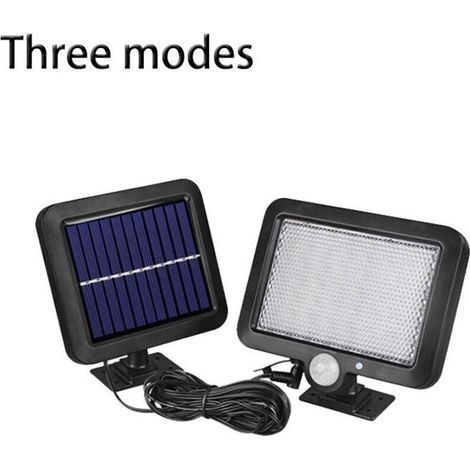 Applique murale à induction solaire avec contrôle de la luminosité, lampadaire LED étanche, petit lampadaire en ABS, matériau en silicium polycristallin, solaire