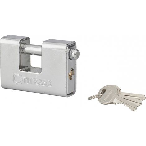 Cadenas à clé Land Blindé UNIKEY (achetez-en plusieurs, ouvrez avec la même clé), 80mm, 3 clés - THIRARD (1/4)