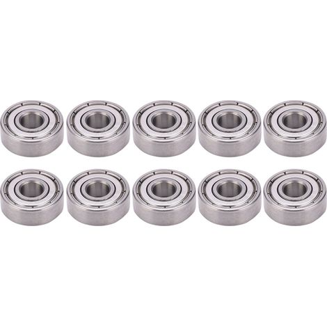 Lot de 10 roulements miniatures S606Z en acier inoxydable, pièces mécaniques à une rangée pour remplacement (1/5)