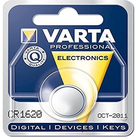 Varta CR 1620 Primary Lithium Button 3 V - Batterie al litio, 3 V, 1 pezzo(i), 60 mAh, 16 mm, 16 mm