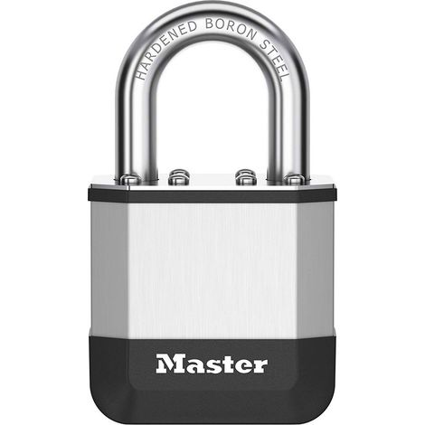 Innovatives hochbeanspruchbares Vorhängeschloss Master Lock Elite™ 45 mm aus laminiertem Stahl in einem neuen Design – 25 mm Bügel aus gehärtetem Borstahl – 2 Schlüssel