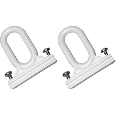 Gancio per Tende da Sole a Occhiello Bianco con Viti – Nylon 100% PVC - 2pz (1/3)