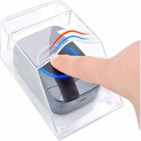 Housse de protection transparente pour sonnette de porte extérieure, étanche, sans fil, avec support mural - Dimensions : 11 x 6 x 5 cm (1/5)