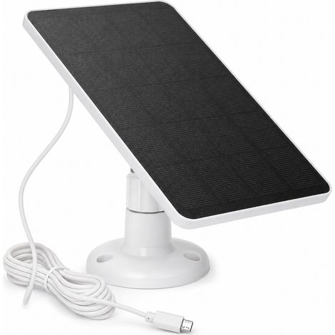 Panneau solaire 3W 6V pour caméra de surveillance Micro USB blanc (1/5)