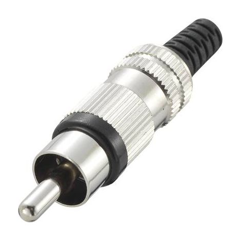 Cinch/RCA mâle, droit TRU COMPONENTS 719282 Nombre de pôles: 2 noir 1 pc(s) S849961 (1/2)