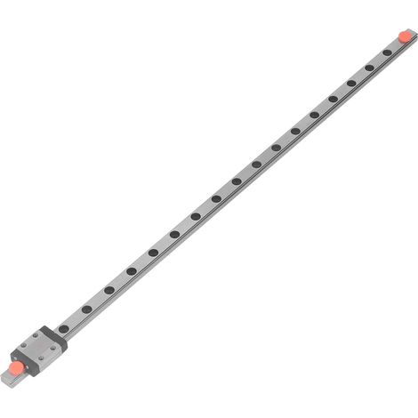 Rail de guidage linéaire en acier 400mm avec chariot pour applications miniatures et précises. (1/5)