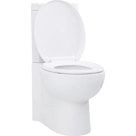 WC d'angle, céramique, blanc