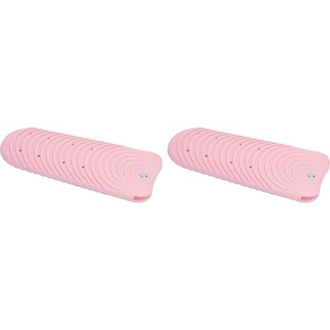 2X Rose Poche à Lisser les Cheveux, Support de Tapis Résistant à la Chaleur pour Flat Curling de Fer le Fer Outils pour Cheveux Chauds