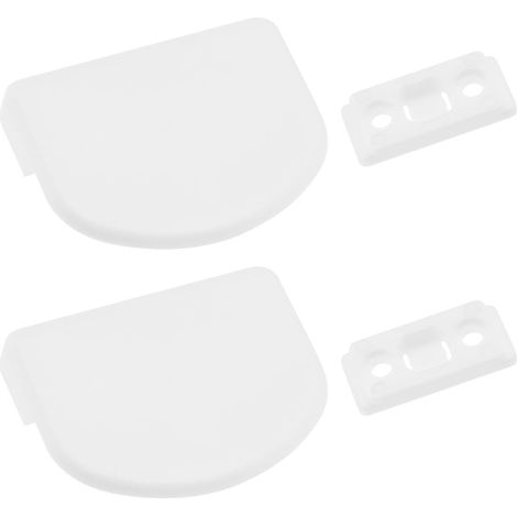 2 Ensembles de Poignée de Porte de Balcon Poignée de Porte de Terrasse Kit de Poignée de Traction de Fenêtre Compatible avec 298973 Coque de Poignée de Traction 60 Mm X 47 Mm Blanc (1/5)