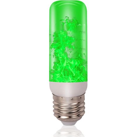 Ampoule LED E27 à effet flamme (lumière verte) - Lampe décorative créative à effet flamme vacillante vintage (1/5)