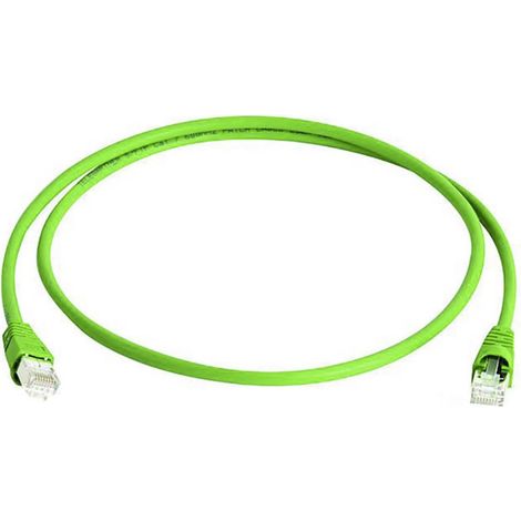Câble de raccordement réseau informatique RJ45 Telegärtner 100007974 CAT 6a S/FTP vert 1.00 m (1/2)
