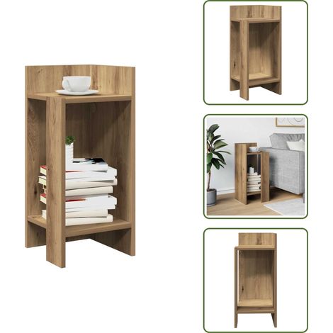 Stauraum - vidaXL Beistelltisch mit Ablage Artisan-Eiche 25,5x27x60 cm - Wohnzimmermöbel (1/5)