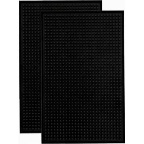 wasserdichte, hitzebeständige schwarze PVC-Barmatten 45 x 30 cm – Schutz für Arbeitsplatten (1/5)