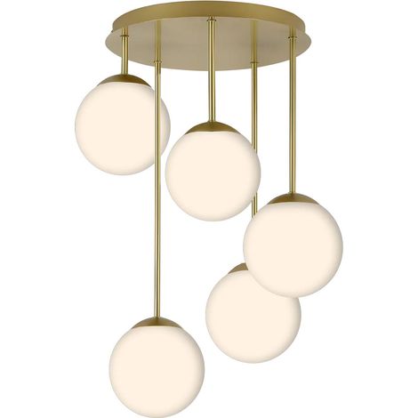 LAMPADA A SOSPENSIONE TOOLIGHT APP1818-5CPR BRUSH GOLD WHITE