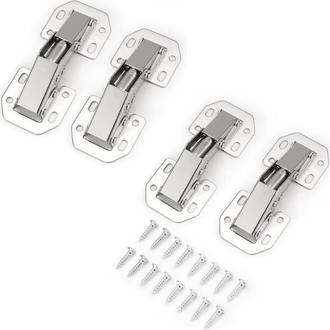 4 charnières de meuble à recouvrement total à 90 degrés pour assemblage de cuisine (1/5)