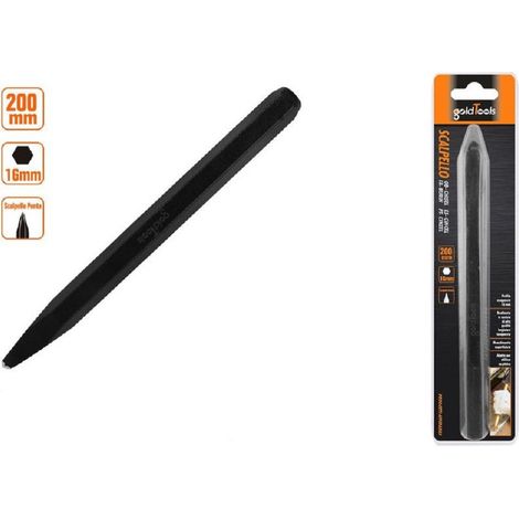 TRADE SHOP - Scalpello A Punta Attacco Esagonale In Acciaio 200x16mm Utilizzo Su Pietra 57019 - (1/2)