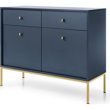 AX LIVING Kommode mit Schubladen Domiti MKS104 104 cm Dunkelblau