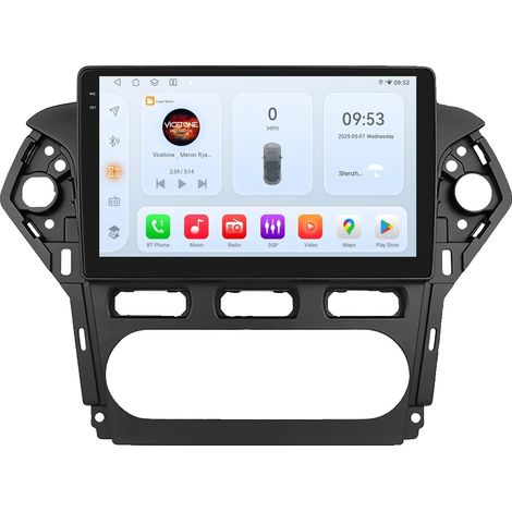Autoradio, Écran Tactile, Lecteur Multimédia, compatible avec Ford Mondeo 2010-2014, QS4 (4 Go 32 Go) avec 4G LTE (1/2)