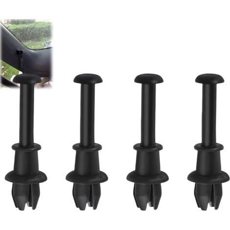 4 Pièces Clips pour Tablette Arrière,Clips pour Étagère de Coffre de Voiture,Clips de Fixation de Cintre de Chaîne de Voiture,Rivet Plastique Noir Universels pour Plage Arrière de Coffre Voiture (1/5)