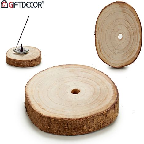 GIFTDECOR lamina tronco decoracion 16 cm , Lámina tronco decoración 16 cmFabricado en madera natural por lo que puede tener imperfeccionesPerfecto para decorar o como salva (1/3)