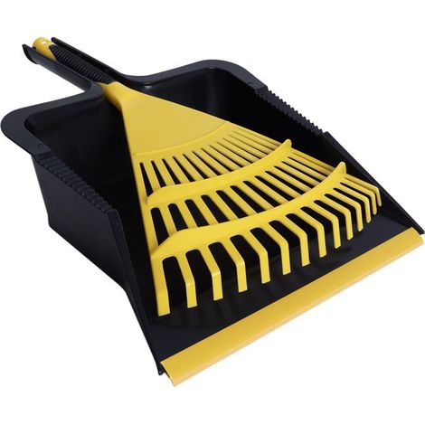 Heavy-Duty Dustpan & Rake Set for Garden Cleanup (1/3)
