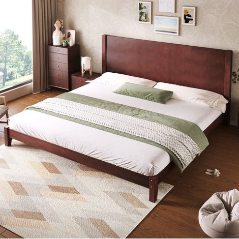 Cama dormitorio 180x200 con cabecero y somier madera HAVRYA (1/5)