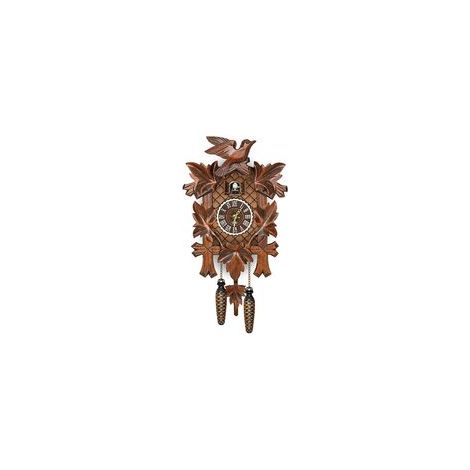 Horloge murale à coucou en bois MDF Longueur 26 cm x Largeur 6 cm x Hauteur 14 cm Décor traditionnel Forêt-Noire (1/5)