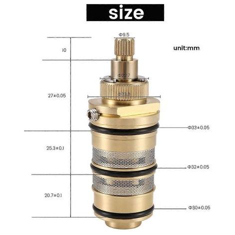 Kit de réparation pour mitigeur thermostatique de douche en laiton (1/5)