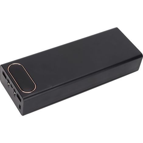 Support de Batterie L20 18650 - Boîtier Power Bank Portable 10W avec Écran LCD pour 20 Piles - Chargeur DIY Noir
