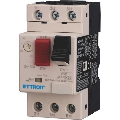 Protection moteur thermomagnétique réglable ETTROIT 24–32 A triphasé GV2 - JX172432