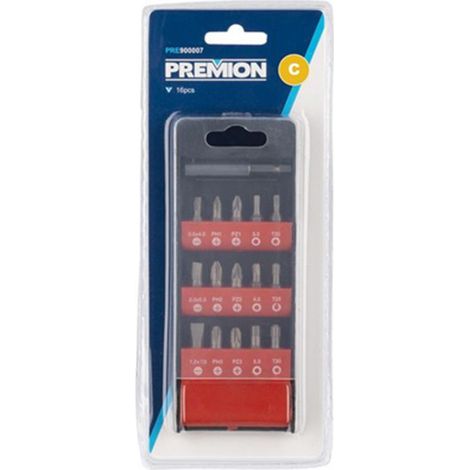 Set di 15 punte per cacciavite PH-PZ-Torx-Hex pre90007 premion