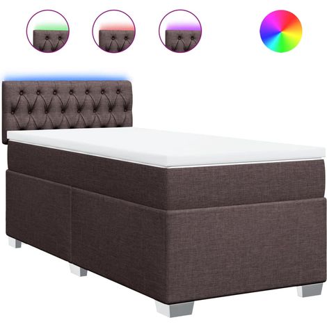 Maison Exclusive - Boxspringbett mit Matratze Dunkelbraun 100x200 (1/5)
