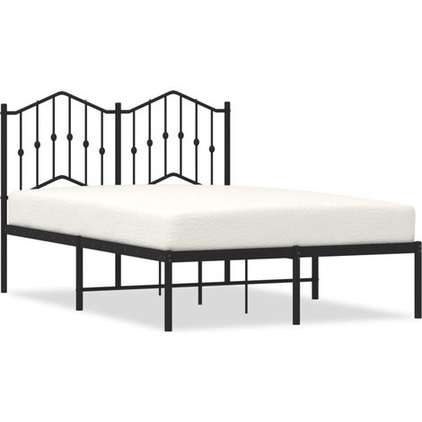 Maison Exclusive - Cadre de lit métal sans matelas avec tête de lit noir 120x190cm