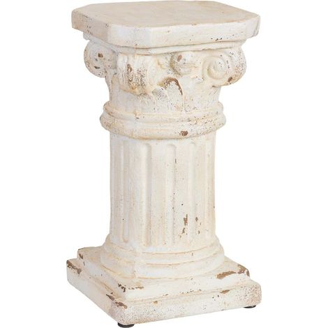 Columna decorativa de magnesio blanco 25x25x45h cm