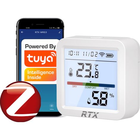 Sensor de temperatura y humedad LCD Zigbee Tuya (1/5)