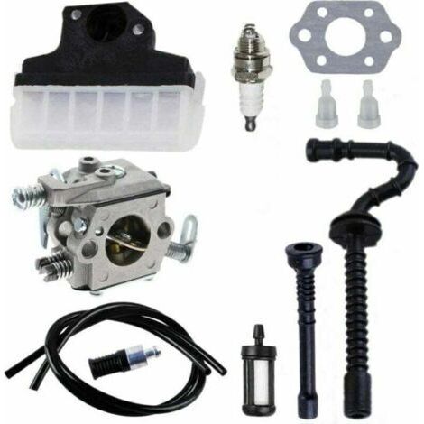Carburateur + Filtre à air + Bougie d’Allumage + Tuyau d’Essence/d’Huile pour Tronçonneuse STIHL 021 023 025 MS210 MS230 MS250 Carburateur (1/5)