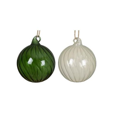 Sfera natalizia vetro trasparente 10cm (1/2)