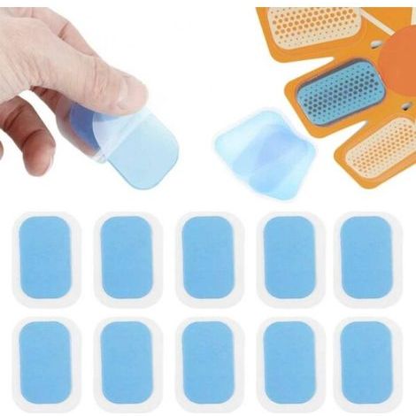 Lot de 10 électrodes en gel pour stimulateur musculaire électronique EMS- (1/5)