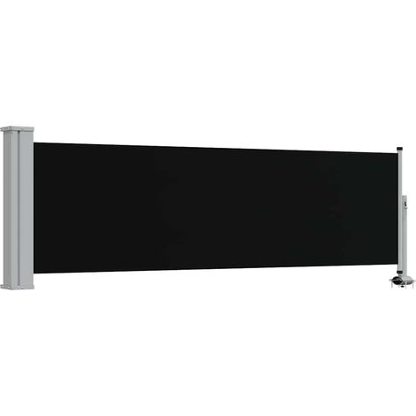 Auvent latéral Marquise - rétractable de patio 80x300 cm Noir fr3122 - Maison La Vie (1/5)