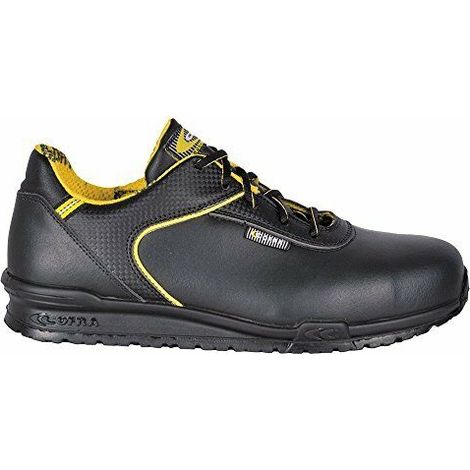 Cofra Gamper S3 SRC scarpe da lavoro n. 46 basse invernali antinfortunistiche in pelle nera Nero + Giallo 46 (1/4)