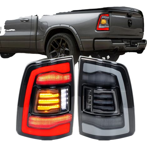 Fanali posteriori a LED, 12V, 35W, 5 kg, trasparenti, per Dodge Ram 2009-2018 (1/5)