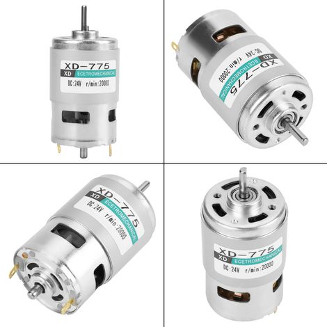 Moteur CC à balais à double roulement à billes haute vitesse et faible bruit XD-775 24V (24V 20000 tr/min) (1/5)