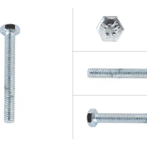 Boulon hexagonal galvanisé M6 x 50 mm - 200 pièces