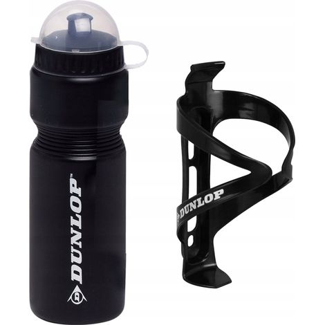 Schwarzer Flaschenhalter und schwarze 750-ml-Dunlop-Flasche (1/3)