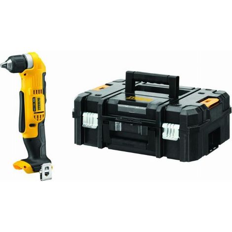 Dewalt – Perceuse d'angle 18V sans batterie – Mandrin 10mm – Couple 33Nm – Pour bois dur et métal – Mallette de transport incluse (1/10)