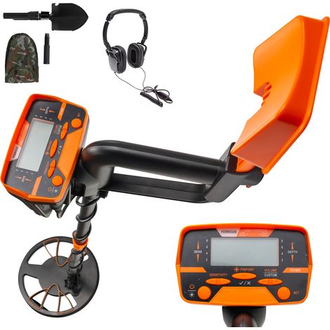 Mophorn – Détecteur de métaux étanche avec écran LCD – Profondeur de détection 16 cm – Autonomie batterie 6 x 1,5 V – Accessoires inclus