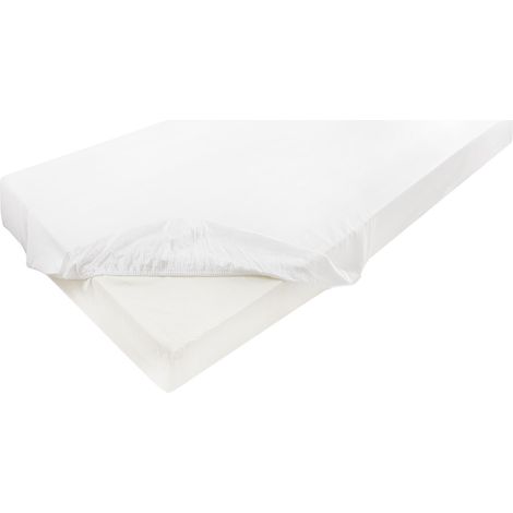 Satin-Spannbetttuch 160x200x25, weiß01, MATEX