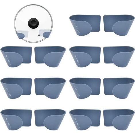 DTEKGAZ - CSPARCV 8er-Pack selbstklebende Topfdeckelhalter, Wandmontierte Topfdeckelhalter (Weiß)